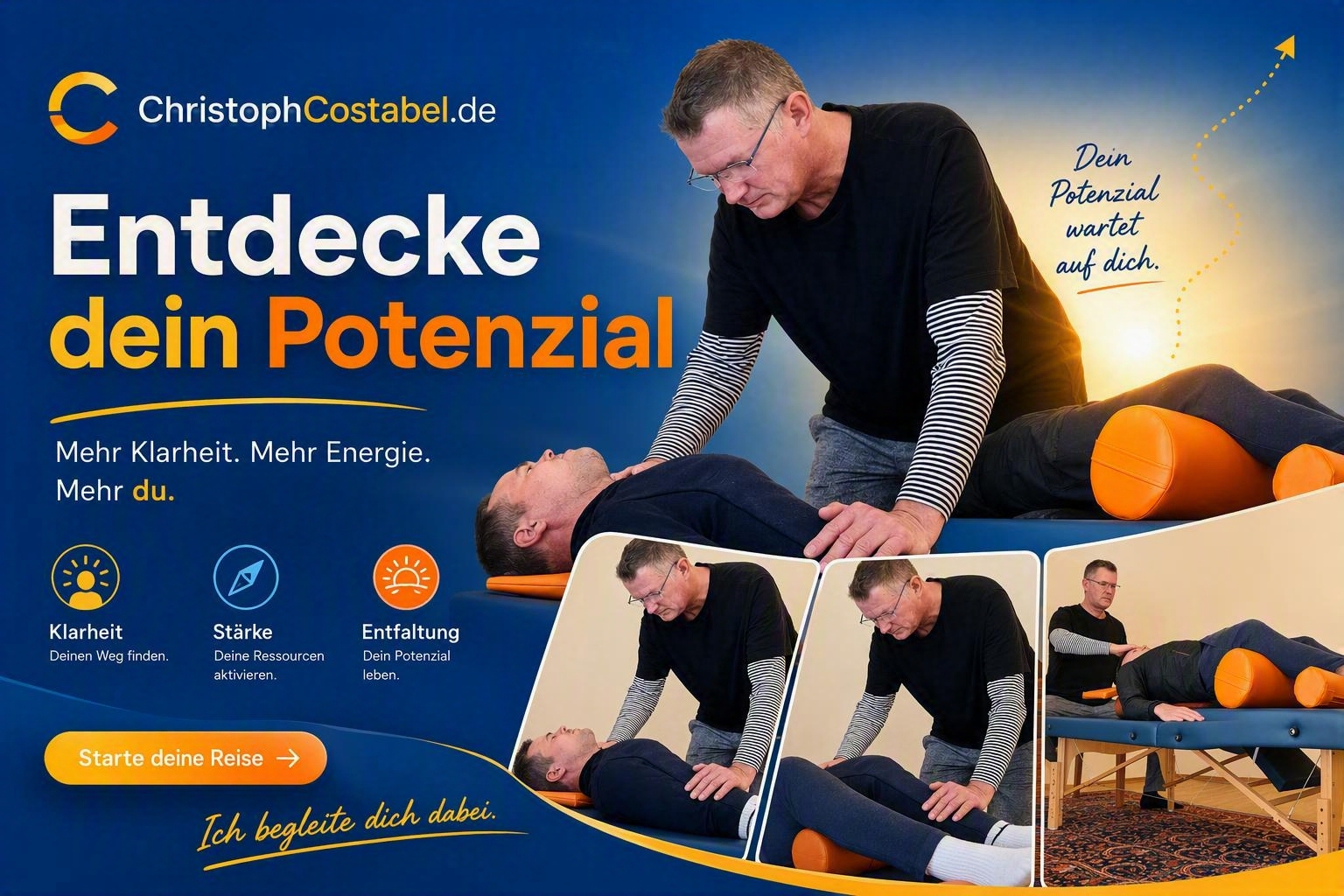 Feldenkrais-Einzelarbeit auf einer Behandlungsliege